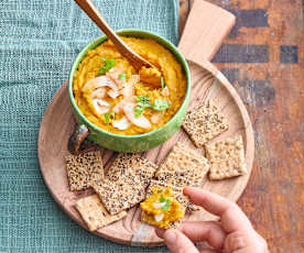 Tartinade de lentilles corail coco-curry façon thaïe