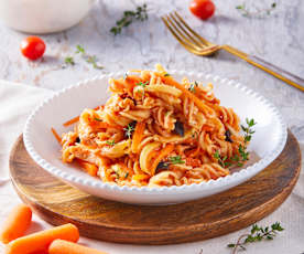 Pasta integral con verduras salteadas - Recetas Küken