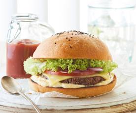 Hamburguesa de quinoa roja