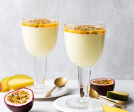 Sobremesa de manga com maracujá