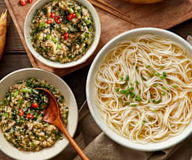 雪菜冬笋肉末面