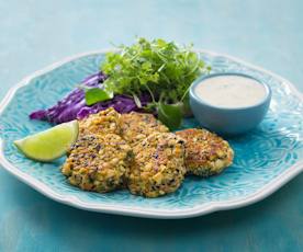 Thai tofu and sweet potato cakes