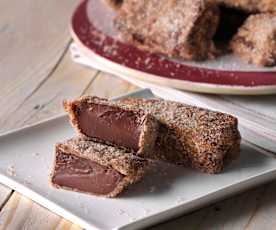 Leche frita de chocolate