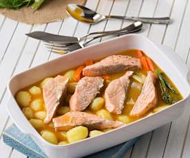 Salmón à la nage