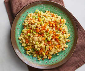 Cous cous di verdure con branzino