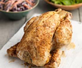 Whole Steamed Chicken with Spicy Cajun Rub