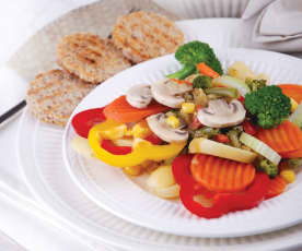 Warzywa na parze z miodem i cytryną