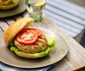 Hähnchen-Chia-Burger