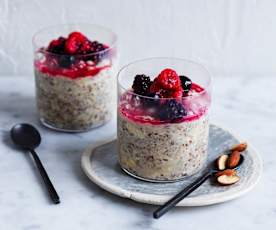 Βρώμη (overnight oats) με μήλο και αμύγδαλα