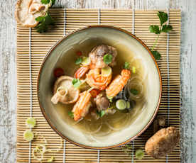 Scharfe Garnelensuppe