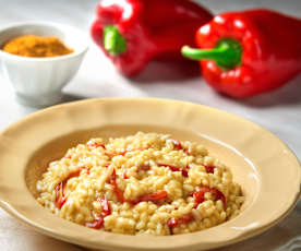 Risotto ai peperoni e curry