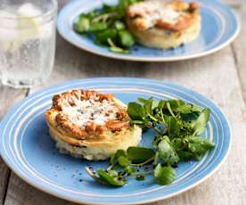 Twice-Baked Watercress, Goat's Cheese and Hazelnut Soufflé