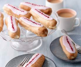 Raspberry and Vanilla Éclairs