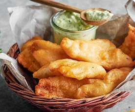 Beignets de poisson et sauce tartare