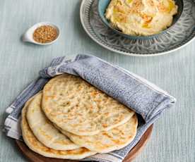 Naan Bread with Hummus (Hestan Cue™) Metric