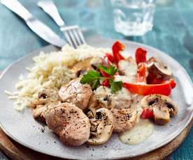 Schweinefilet mit Senfsauce