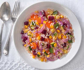 Insalata di riso integrale (vegan)