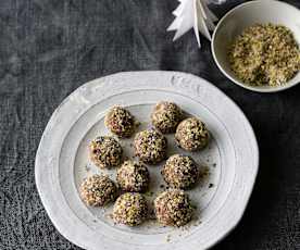 Blackberry vinegar chocolate truffles