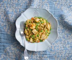 Apricot chicken risotto