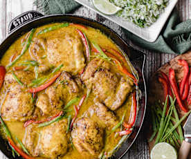 Coconut Curry Chicken with Veggie Rice