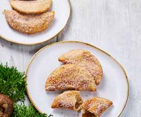 Azevias de grão e laranja