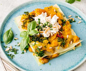 Lasagnette di zucca e cavolo riccio