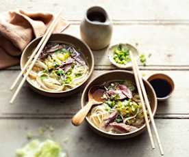 Soupe au bœuf et nouilles chinoises