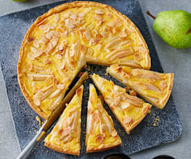 Birnenkuchen mit Vanilleguss