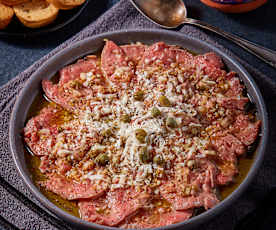 Carpaccio de res en Sousvide