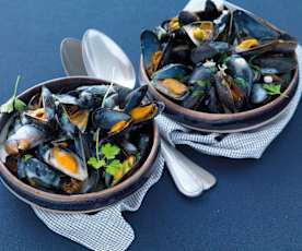 Moules au roquefort