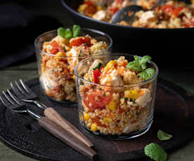 Bunter Couscoussalat