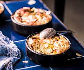Minigratin aux mirabelles, ricotta et amandes