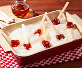 Maple Taffy on Shaved Ice (Maple Taffy on "Snow")