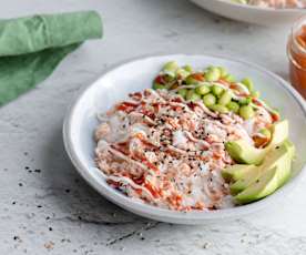 Bowl de salmão e arroz