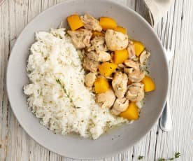 Pollo alle erbe provenzali e riso basmati