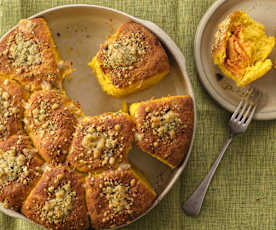 Kürbisbuchteln mit Kimchi