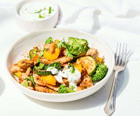 Indyk gyros z warzywami