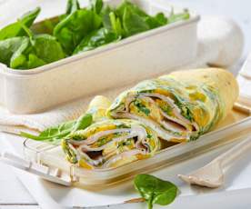 Ham and Spinach Egg Wrap