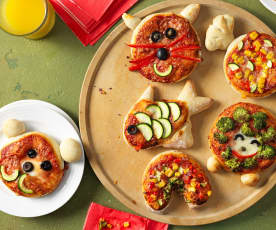 Kleine Gemüse-Pizzen für Kinder