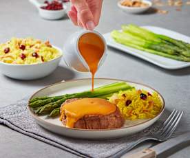 Fillet with Rice, Almonds and Cranberries