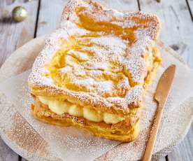 Torta bignè al cioccolato bianco