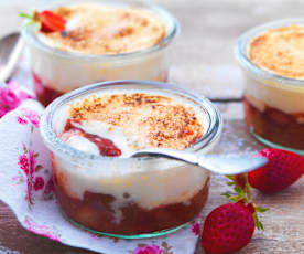 Gratin fraise-rhubarbe