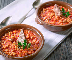 Fagioli di soia alla mediterranea (vegan)