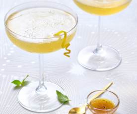 Cocktail citron-gingembre et champagne
