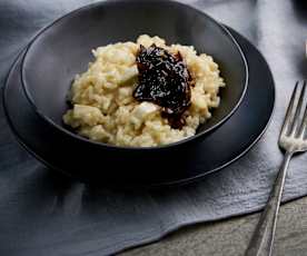 Risoto com cebola caramelizada