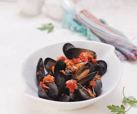 Małże z pikantnym sosem