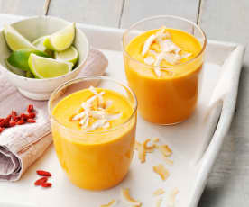 Smoothie carotte-noix de coco