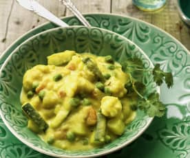 Curry indiano de legumes