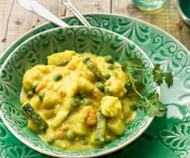 Curry indiano de legumes