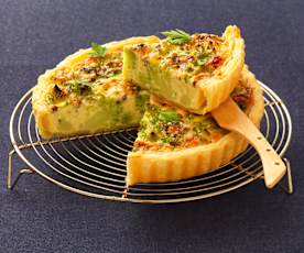 Tarte au chou romanesco et au roquefort